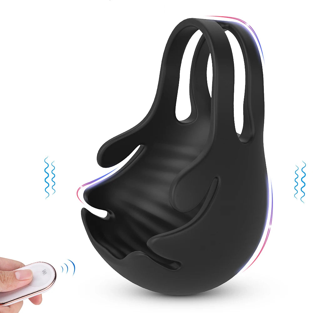 Vibrating Penis Massager Male Chastity Cock Ring Sex Toys for Men Wire