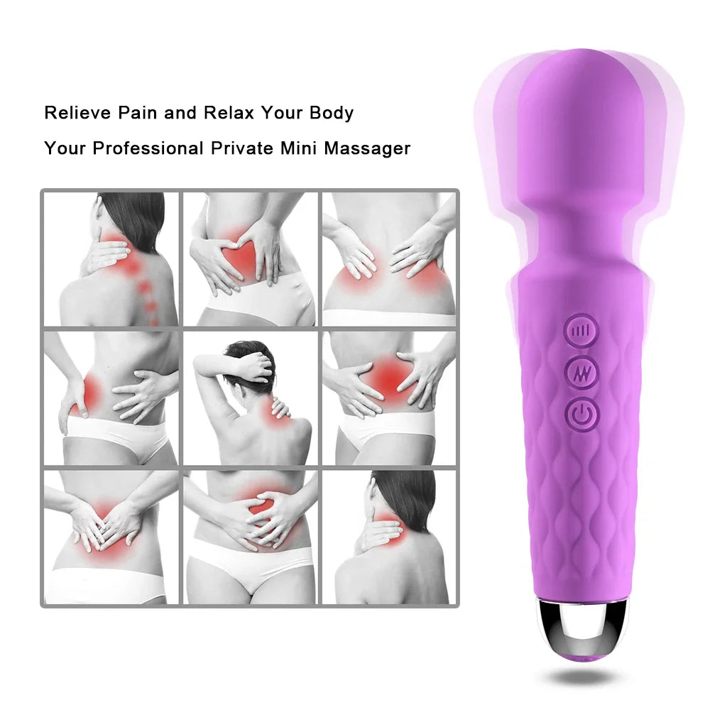 Mini Wand Massager Dildo Vibrator