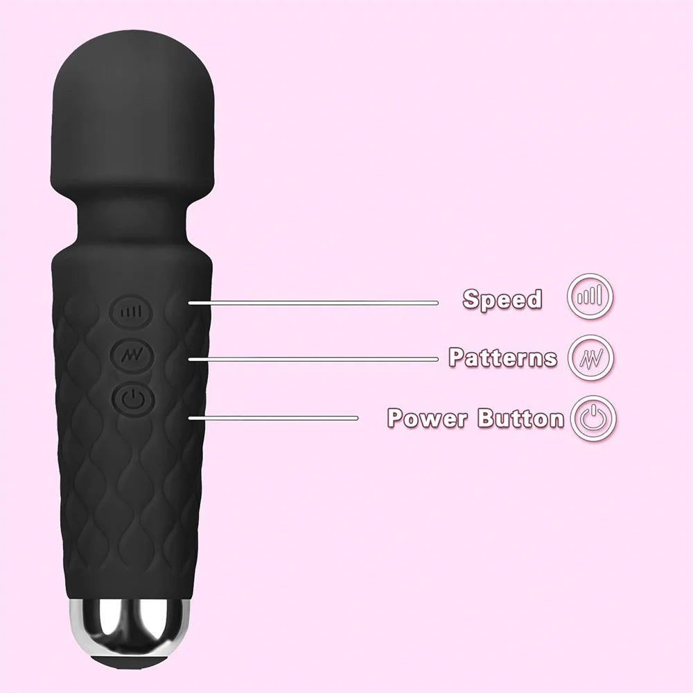 Mini Silicone Wand Massager Sex Toy