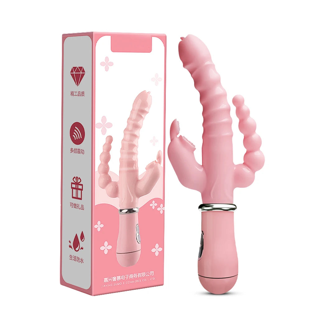 3 In 1 Dildo,Rabbit and Vibrator