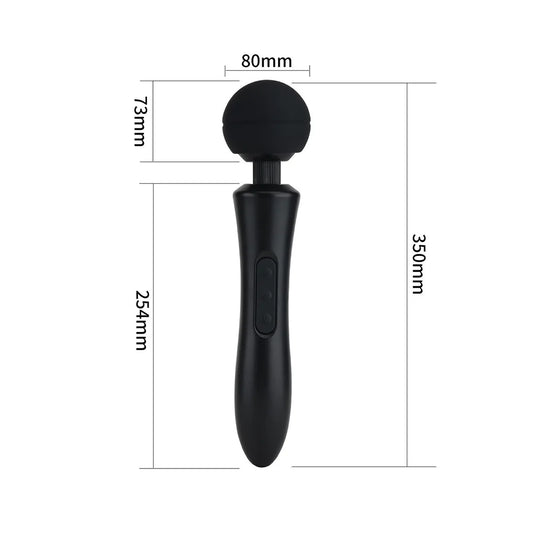 Strong vibration of massage stick 20 frequency 8-speed USB charging large massage stick silent waterproof silicone material